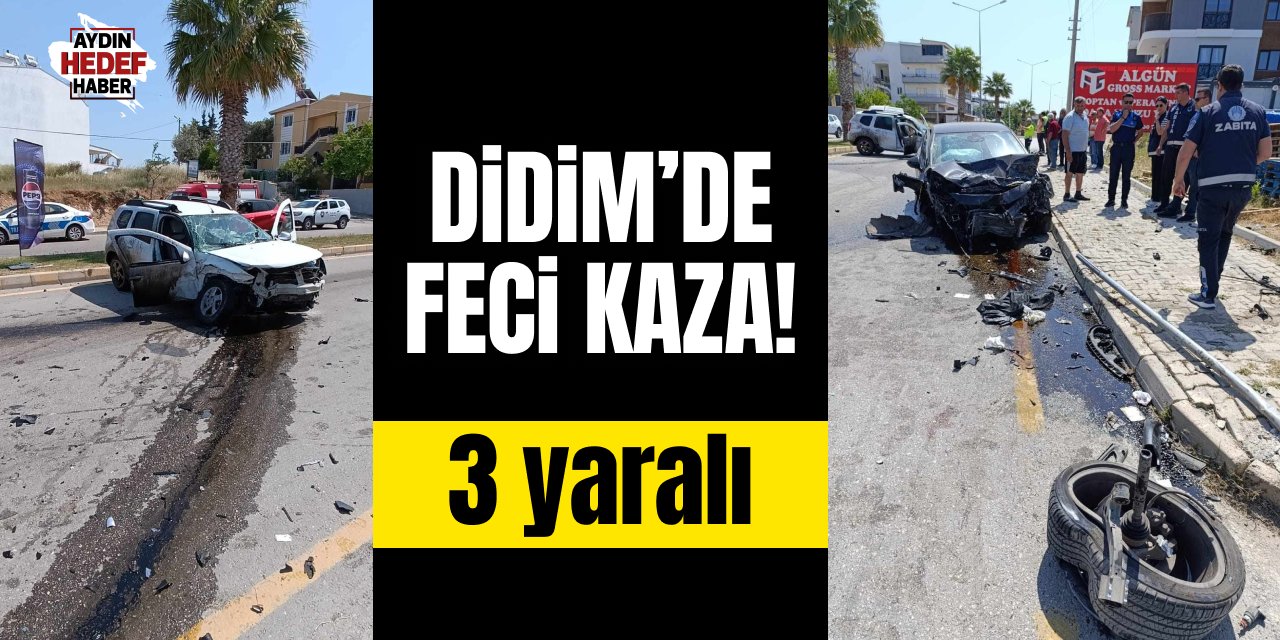 Didim'de feci kaza: 3 yaralı
