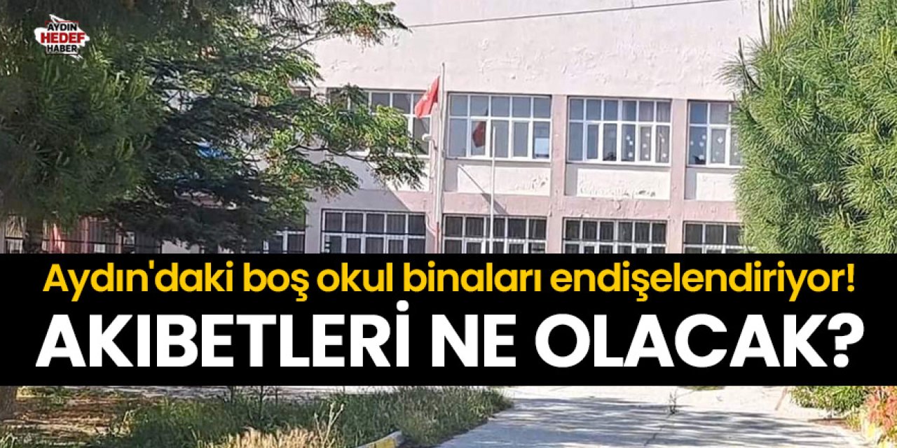 Aydın'daki boş okul binaları endişelendiriyor!