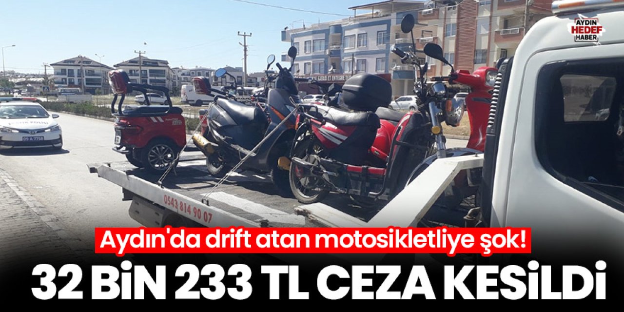 Aydın'da drift atan motosikletliye şok!