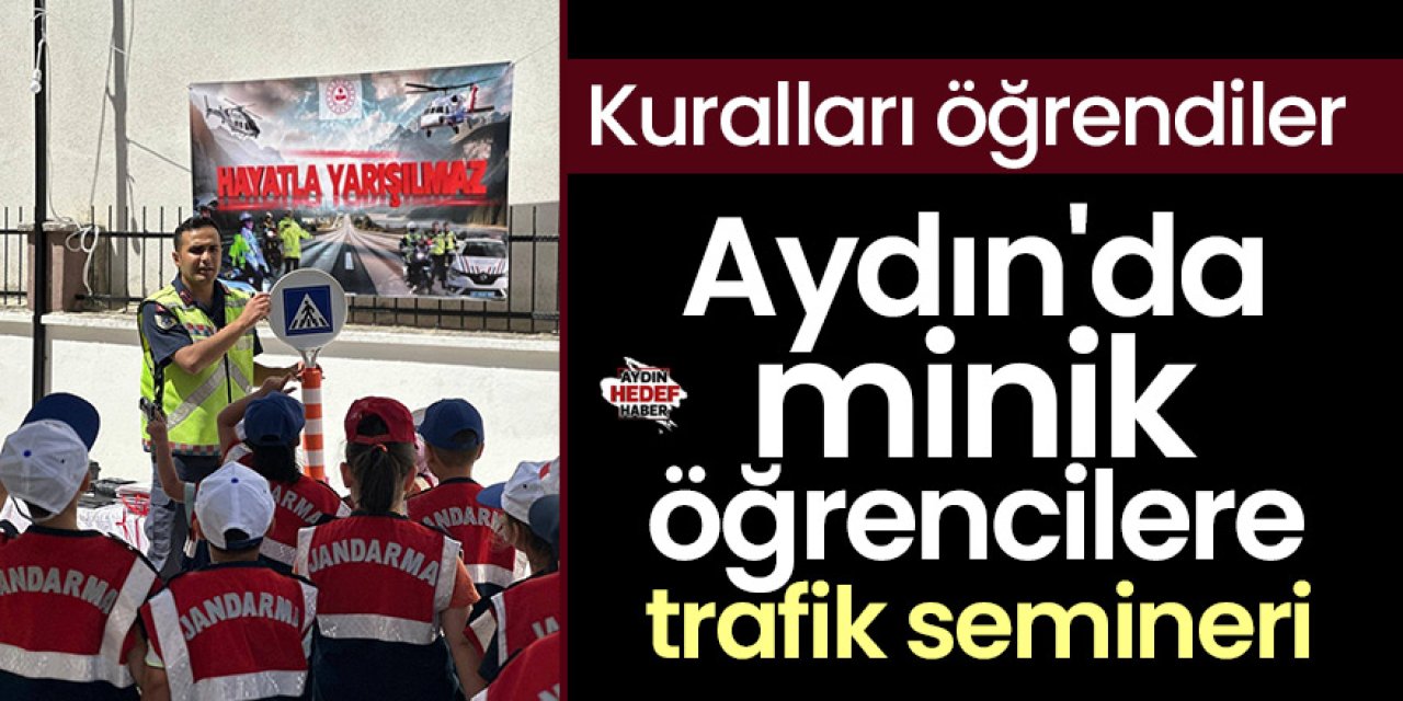 Aydın'da minik öğrencilere trafik semineri